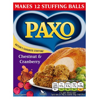 Paxo Cranberry and Chestnut Stuffing Mix 170g