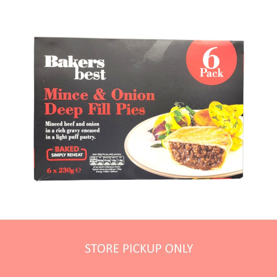 Bakers Best Mince and Onion Pies 6-pack