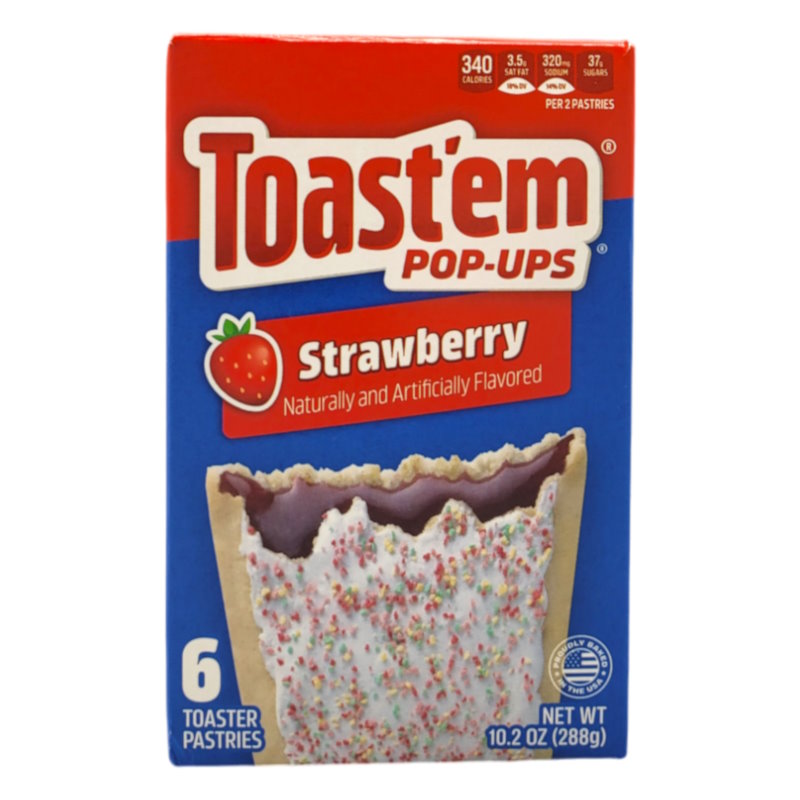 Toast Em Pop Ups Pop Tarts Strawberry, front shot