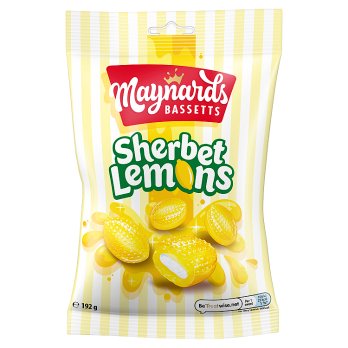 Maynards Bassetts Sherbet Lemons Sweets Bag 192g