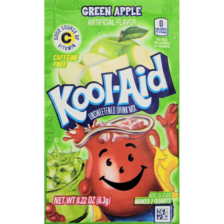 Kool-Aid Green Apple sachet, 6.3g